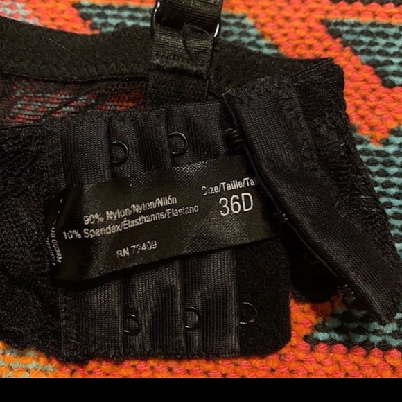 Beautiful Deep Teal and black lace bra size 36D. - Picture 6 of 7